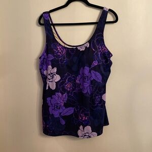 Woman's Swim Top, Floral Pattern